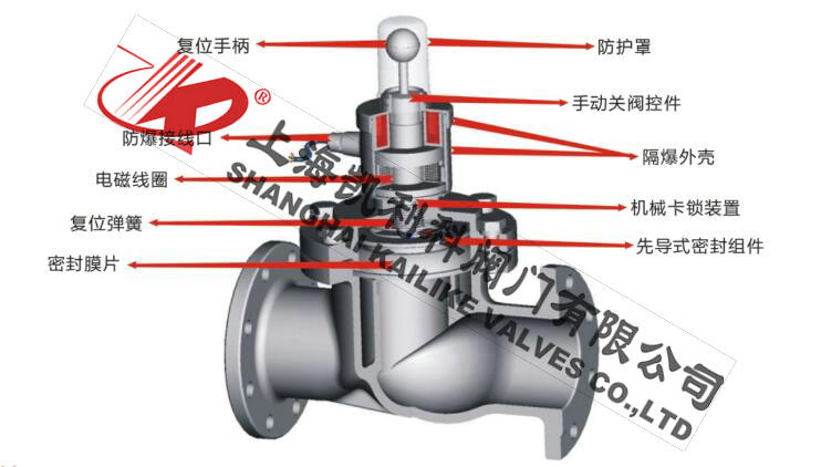 ZCRP天然氣電磁閥內(nèi)部結(jié)構(gòu)圖
