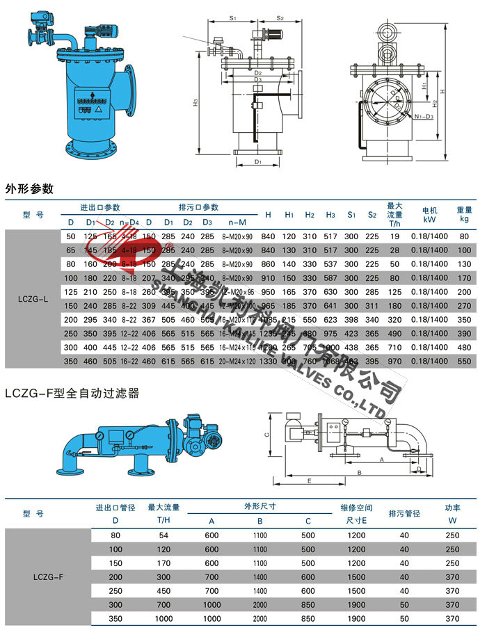 LCZG全自動(dòng)過濾器外形結(jié)構(gòu)圖