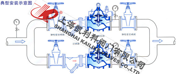 200X可調(diào)式穩(wěn)壓閥安裝示意圖